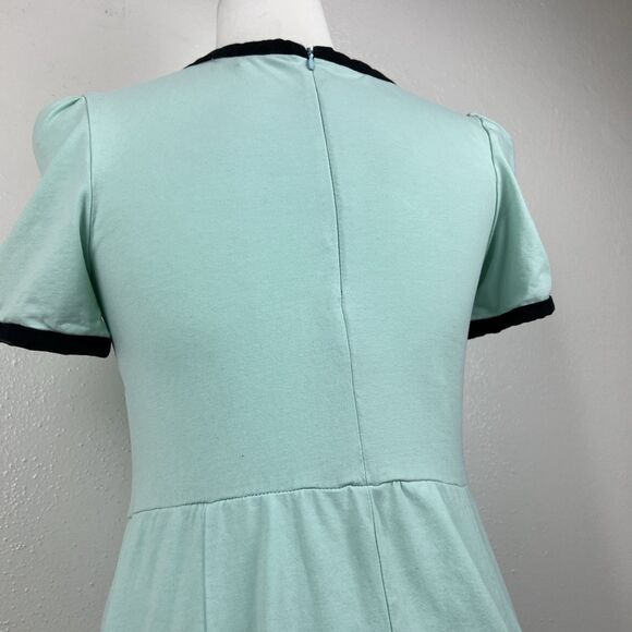 Every Body Every Wear Dress Women Small Green Ringer Stretch Short Sleeve Cotton - Picture 14 of 14